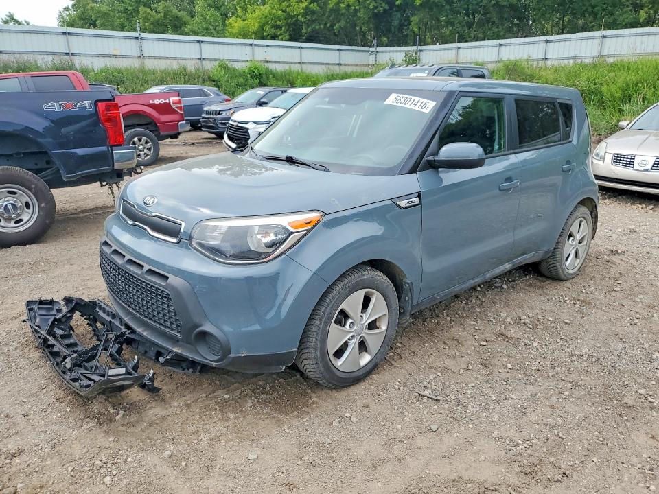 2015 Kia Soul VIN KNDJN2A21F7765171 COPART salvage auction — FRONT END, Mi - Certificate Of Title, sold $850 on 2026-07-08 (photo 1)