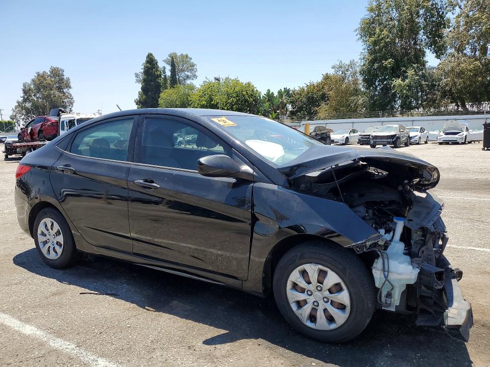 2016 Hyundai Accent VIN KMHCT4AE6GU085401 COPART salvage auction — FRONT END, Ca - Salvage Certificate, sold $325 on 2026-07-28 (photo 4)