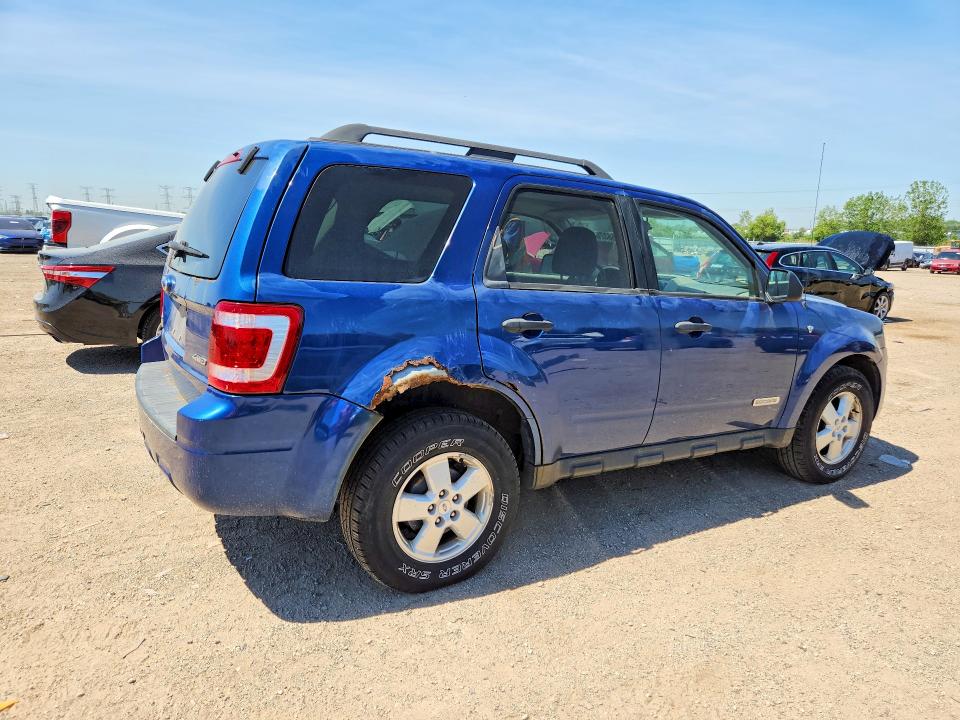 2008 Ford Escape VIN 1FMCU93108KB98214 COPART salvage auction — HAIL, Il - Salvage Certificate, sold $300 on 2026-07-09 (photo 3)