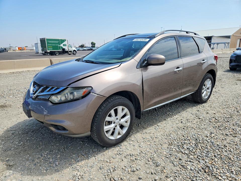 2012 Nissan Murano VIN JN8AZ1MW3CW205171 COPART salvage auction — FRONT END, CO - PUBLIC - SALVAGE TITLE (P), sold $1,550 on 2026-07-02 (photo 1)