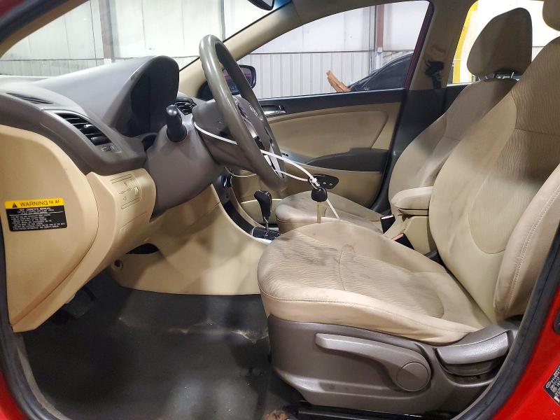 2013 Hyundai Accent VIN KMHCU4AE5DU436582 COPART salvage auction — REAR END, Pa - Certificate Of Salvage, sold $550 on 2026-07-07 (photo 7)