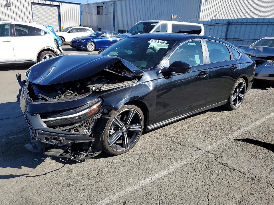 2023 Honda Accord VIN 1HGCY2F53PA055990 COPART salvage auction — FRONT END, Ca - App For Dup Salvage Or Ac, sold $4,350 on 2026-07-24 (photo 1)