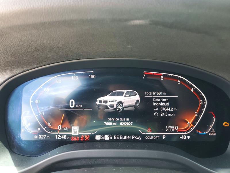 2020 BMW VIN 5UXTY3C06L9C71505 COPART salvage auction — FRONT END, Ga - Cert Of Title-Salvage, sold $1,100 on 2026-07-29 (photo 9)