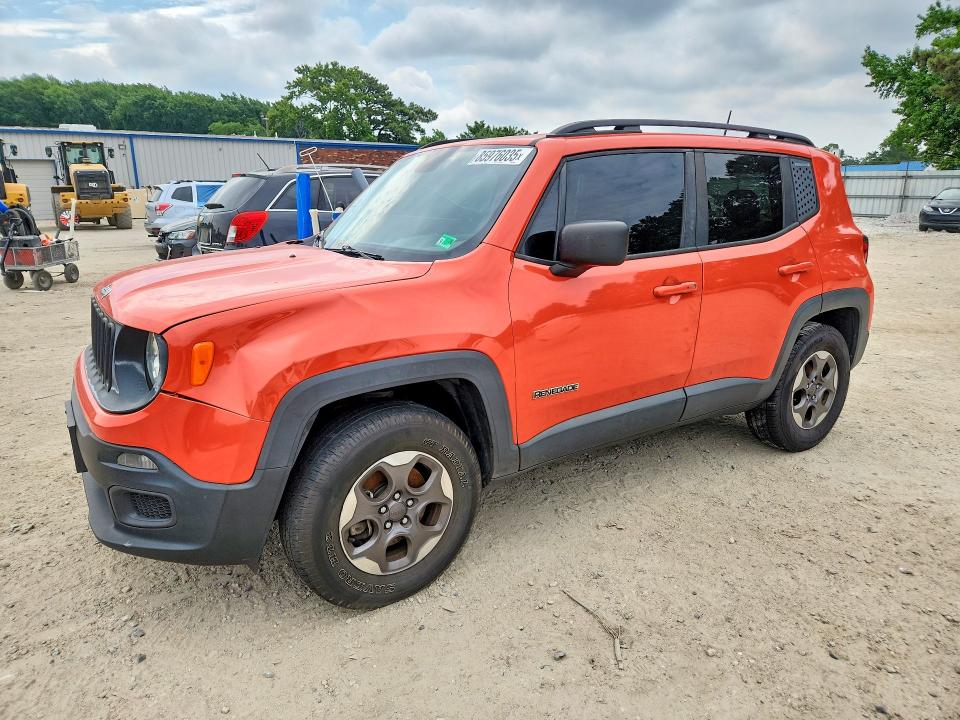 2017 Jeep Renegade VIN ZACCJBAB6HPE92948 COPART salvage auction — FRONT END, Va - Certificate Of Title, sold $850 on 2026-07-07 (photo 1)