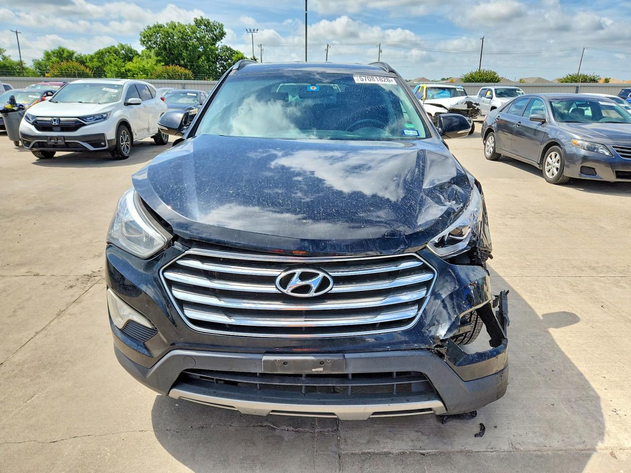 2014 Hyundai Santa Fe VIN KM8SN4HF8EU053440 COPART salvage auction — Front End, TX - SALVAGE VEHICLE TITLE, sold $1,650 on 2026-07-09 (photo 5)