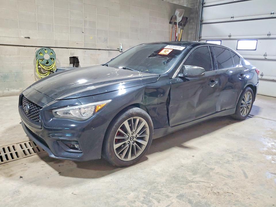 2018 Infiniti Q50 VIN JN1EV7AR3JM430986 COPART salvage auction — SIDE, Mn - Cert Of Title-Salvage, sold $4,200 on 2026-07-07 (photo 1)