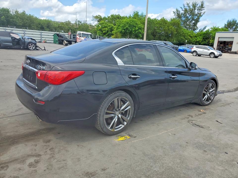 2015 Infiniti Q50 VIN JN1AV7AP4FM790708 COPART salvage auction — DAMAGE HISTORY, Fl - Certificate Of Title, sold $4,400 on 2026-07-06 (photo 3)