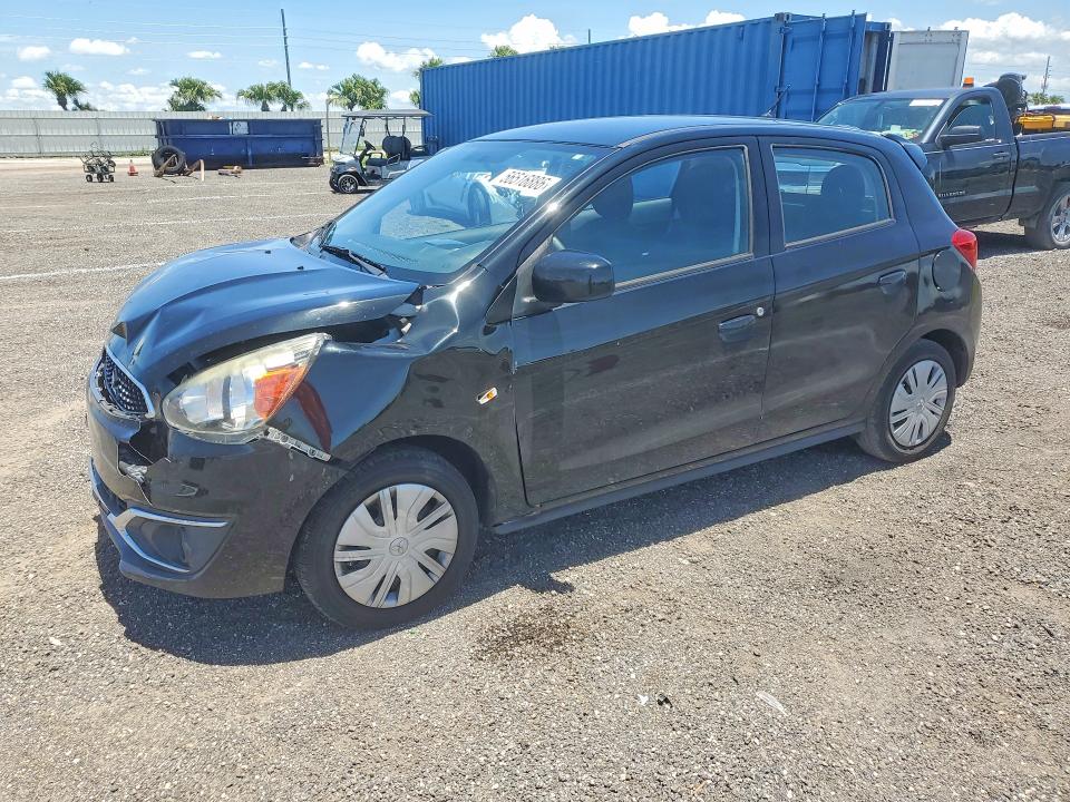 2019 Mitsubishi Mirage VIN ML32A3HJ2KH001274 COPART salvage auction — FRONT END, Fl - Certificate Of Destruction, sold $1,700 on 2026-07-27 (photo 1)