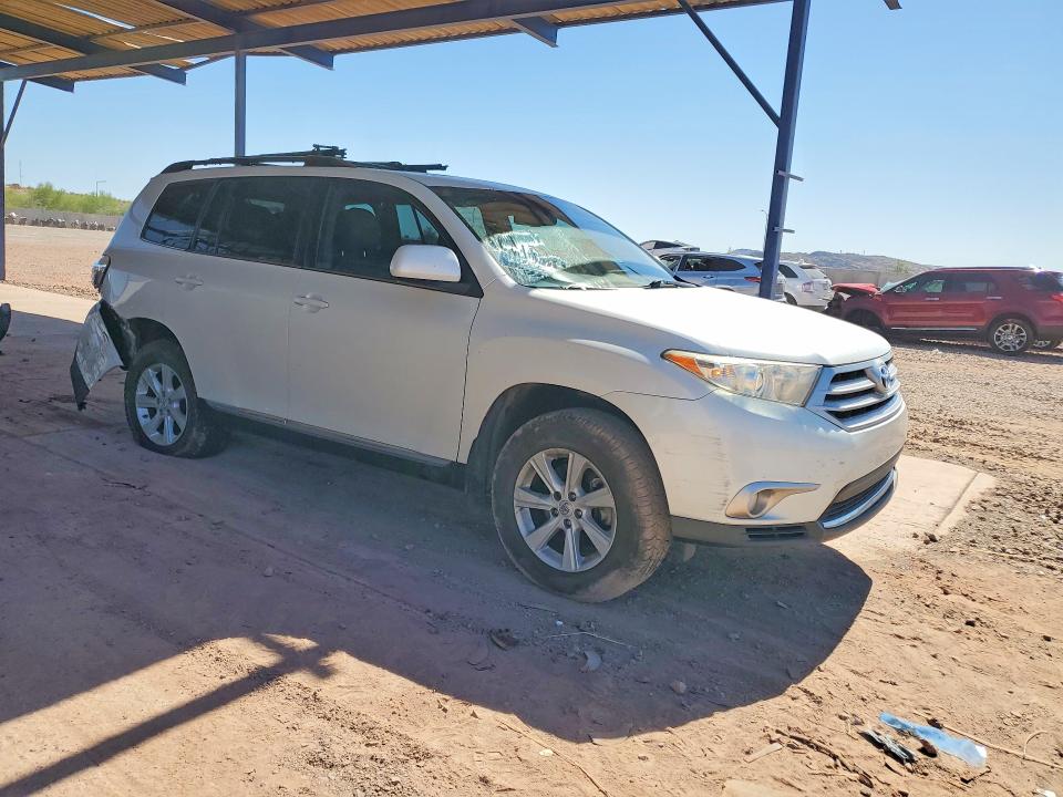 2013 Toyota Highlander VIN 5TDZK3EH9DS128855 COPART salvage auction — REAR END, Az - Cert Of Title - Salvage, sold $1,200 on 2026-07-28 (photo 4)