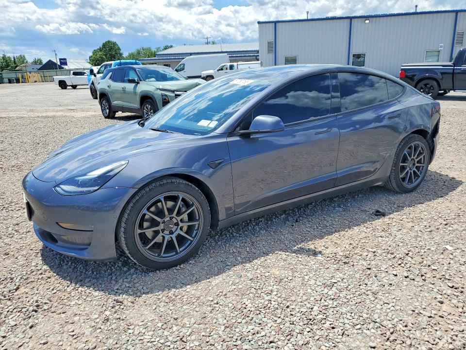 2022 Tesla Model 3 VIN 5YJ3E1EB6NF187042 COPART salvage auction — REAR END, Ny - Mv-907A Salvage Certificate, sold $7,600 on 2026-07-20 (photo 1)