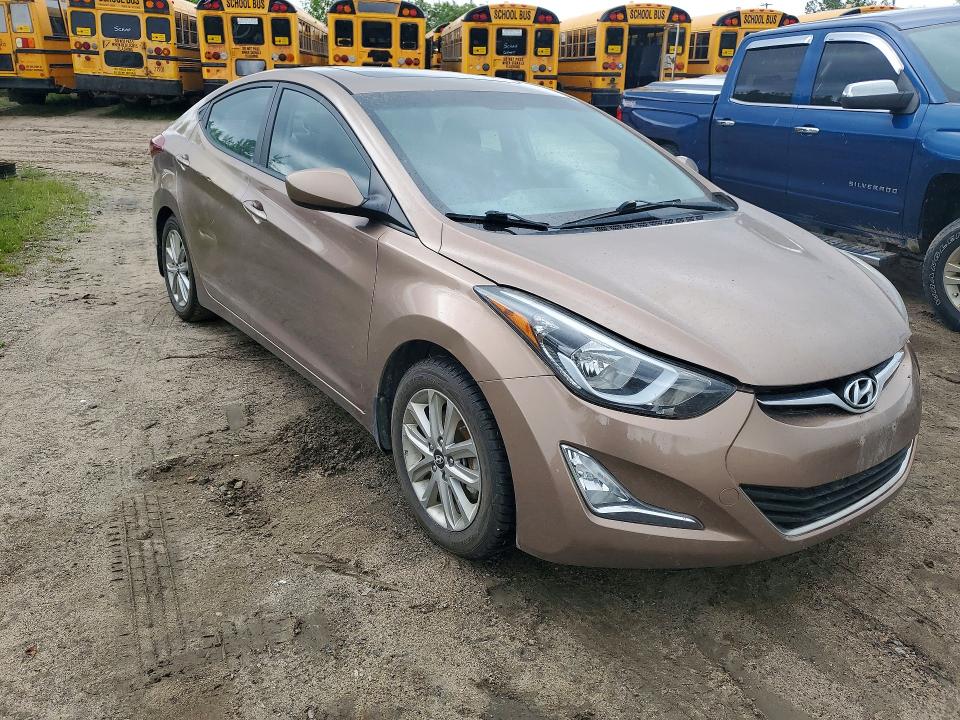 2016 Hyundai Elantra VIN KMHDH4AE2GU617846 COPART salvage auction — REAR END, ON - PERMIT NO BRAND - UNFIT, sold $2,250 on 2026-07-07 (photo 4)