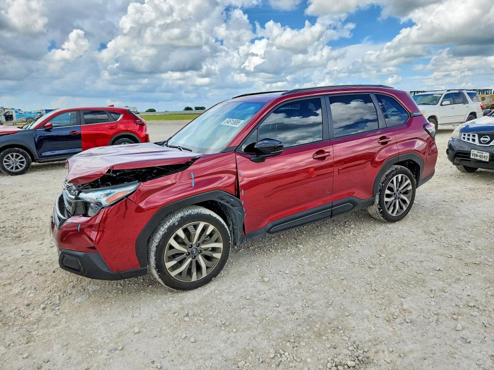 2025 Subaru Forester VIN JF2SLDTC1SH596349 COPART salvage auction — FRONT END, Tx - Salvage Vehicle Title, sold $12,900 on 2026-07-09 (photo 1)