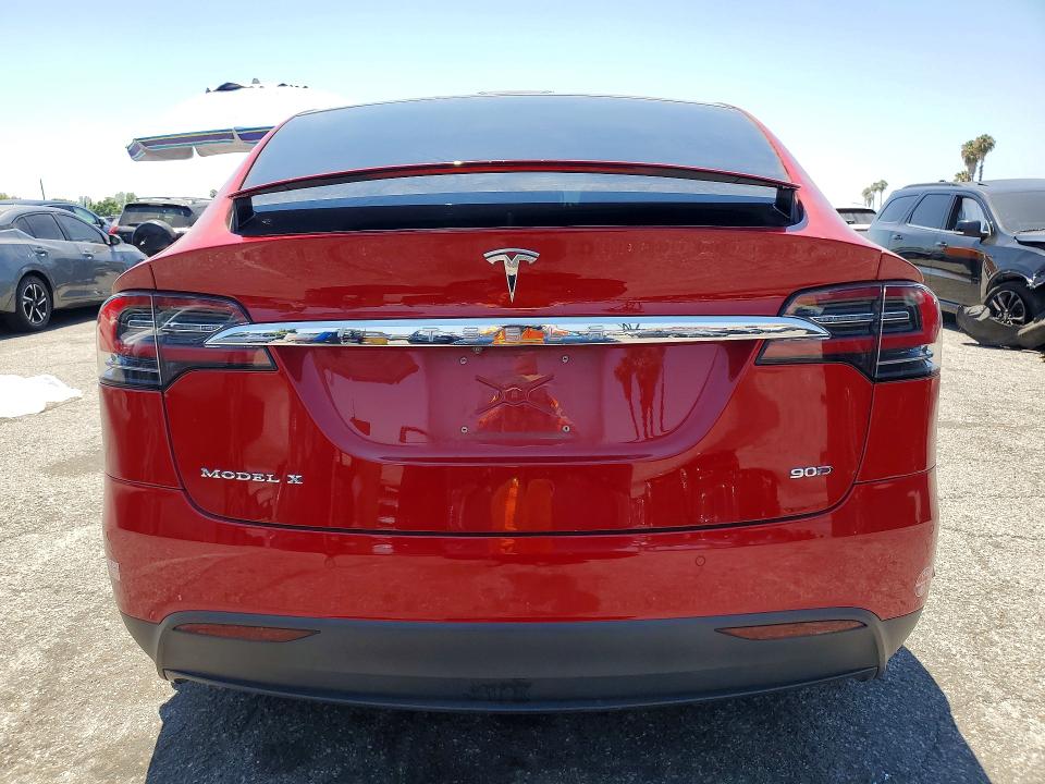 2017 Tesla Model x VIN 5YJXCBE27HF034851 COPART salvage auction — FRONT END, Ca - Salvage Certificate, sold $3,600 on 2026-07-28 (photo 6)
