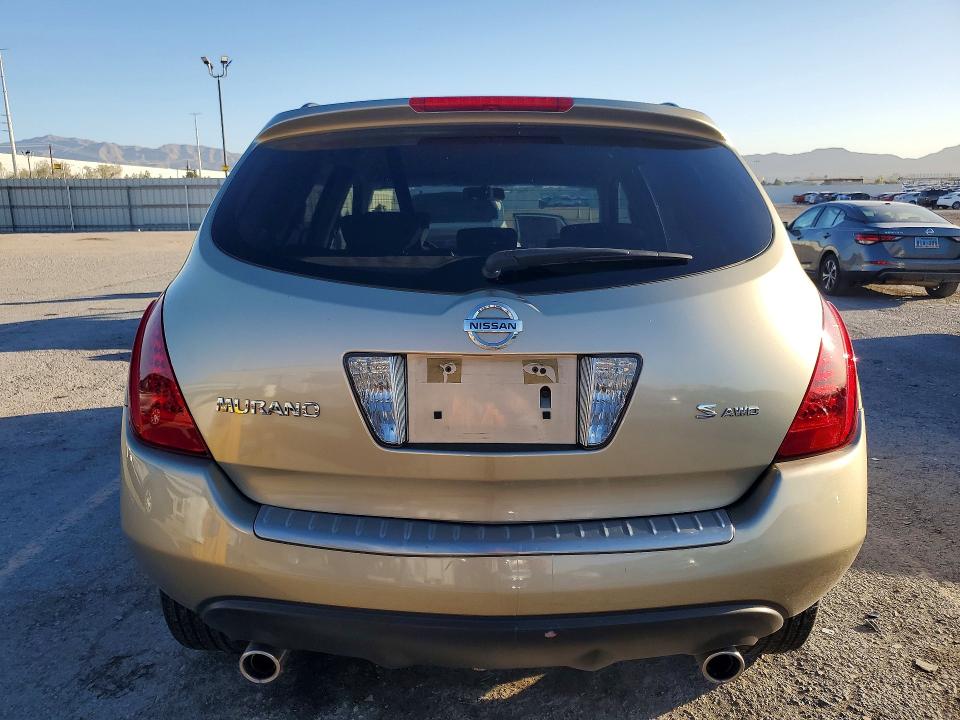 2007 Nissan Murano VIN JN8AZ08W27W627040 COPART salvage auction — FRONT END, Nv - Salvage Title, sold $1,500 on 2026-07-28 (photo 6)