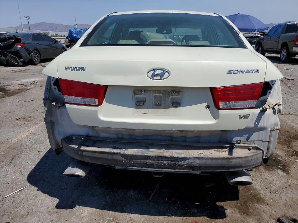 2006 Hyundai Sonata VIN 5NPEU46F86H122792 COPART salvage auction — FRONT END, Nv - Salvage Title, sold $375 on 2026-07-09 (photo 6)