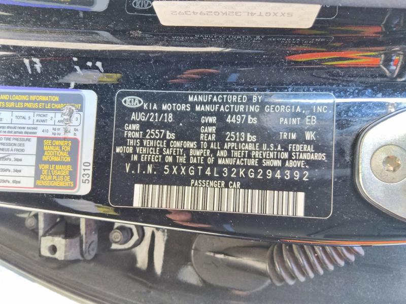 2019 Kia Optima VIN 5XXGT4L32KG294392 COPART salvage auction — FRONT END, Tn - Certificate Of Title, sold $475 on 2026-07-16 (photo 5)