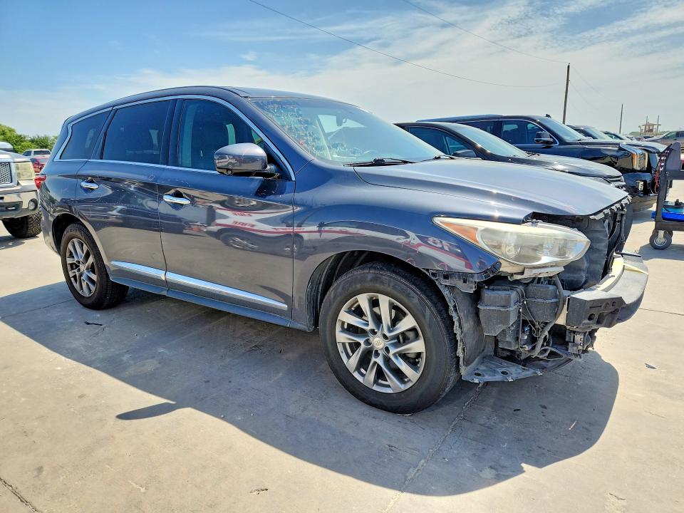 2013 Infiniti Jx VIN 5N1AL0MM2DC310580 COPART salvage auction — FRONT END, Tx - Salvage Vehicle Title, sold $600 on 2026-07-02 (photo 4)