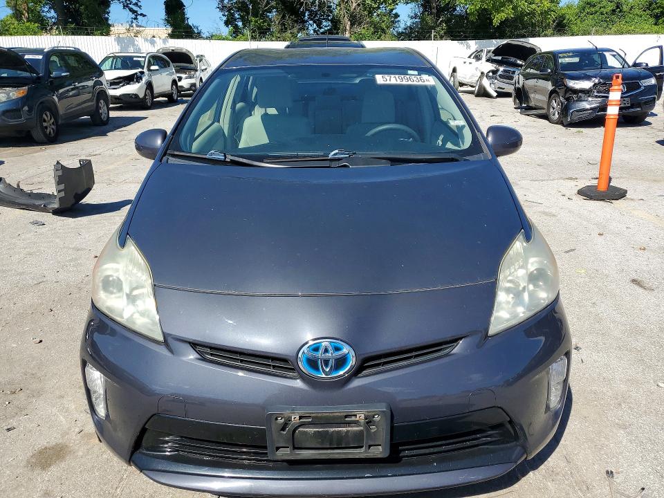 2013 Toyota Prius VIN JTDKN3DUXD5568421 COPART salvage auction — REAR END, MO - SALVAGE CERTIFICATE OF TITLE, sold $2,300 on 2026-07-28 (photo 5)