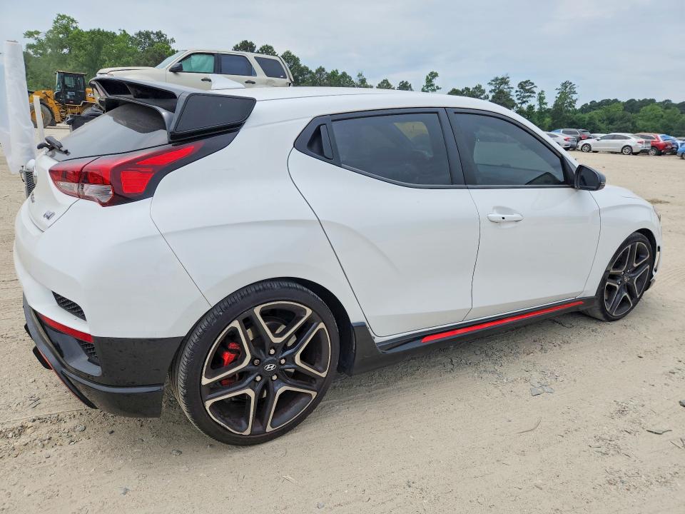 2022 Hyundai Veloster VIN KMHT36AH8NU013750 COPART salvage auction — MINOR DENT/SCRATCHES, Va - Cert Of Title - Salvage, sold $6,200 on 2026-07-28 (photo 3)