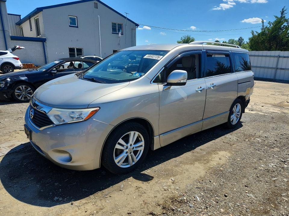 2013 Nissan Quest VIN JN8AE2KP1D9071788 COPART salvage auction — REAR END, NJ - CERT OF TITLE-SALVAGE, sold $225 on 2026-07-29 (photo 1)