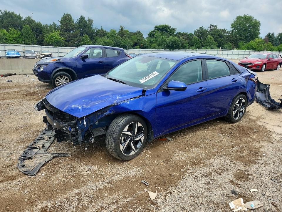 2023 Hyundai Elantra VIN KMHLS4AG9PU449931 COPART salvage auction — FRONT END, Il - Salvage Certificate, sold $225 on 2026-07-28 (photo 1)