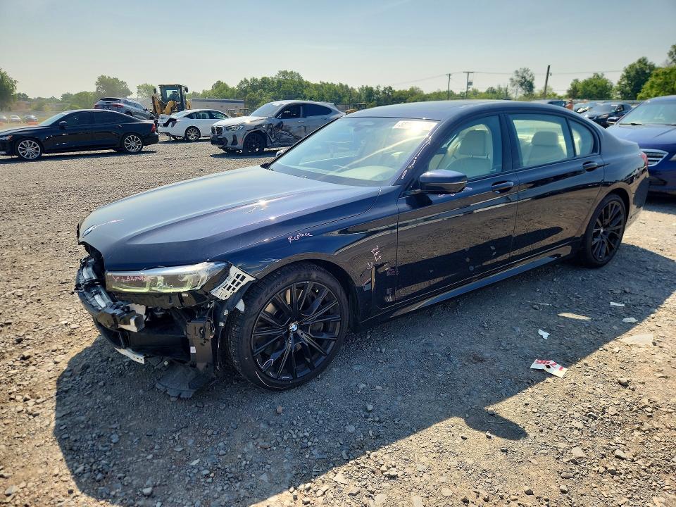 2021 BMW 7er VIN WBA7U2C00MCE62993 COPART salvage auction — FRONT END, Nj - Cert Of Title-Salvage, sold $12,500 on 2026-07-28 (photo 1)