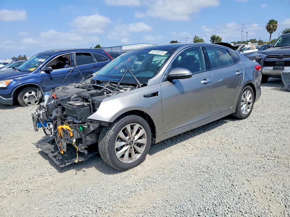 2018 Kia Optima VIN 5XXGU4L37JG272075 COPART salvage auction — FRONT END, Salvage Title, sold $125 on 2026-07-21 (photo 1)