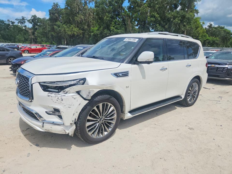 2019 Infiniti VIN JN8AZ2NF8K9689405 COPART salvage auction — FRONT END, Fl - Cert Of Title Slvg Rebuildable, sold $12,100 on 2026-07-07 (photo 1)