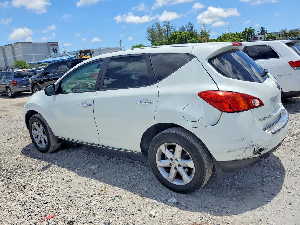 2010 Nissan Murano VIN JN8AZ1MU8AW012784 COPART salvage auction — REAR END, Fl - Cert Of Title Slvg Rebuildable, sold $575 on 2026-07-10 (photo 2)