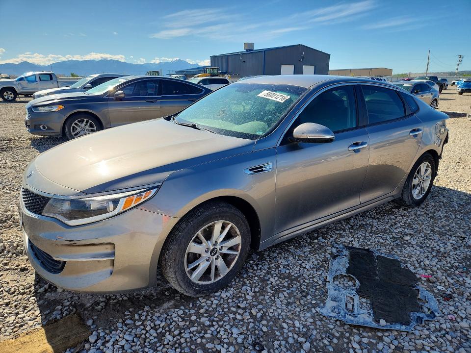2016 Kia Optima VIN 5XXGT4L37GG078724 COPART salvage auction — REAR END, Ut - Salvage Certificate, sold $1,350 on 2026-07-31 (photo 1)