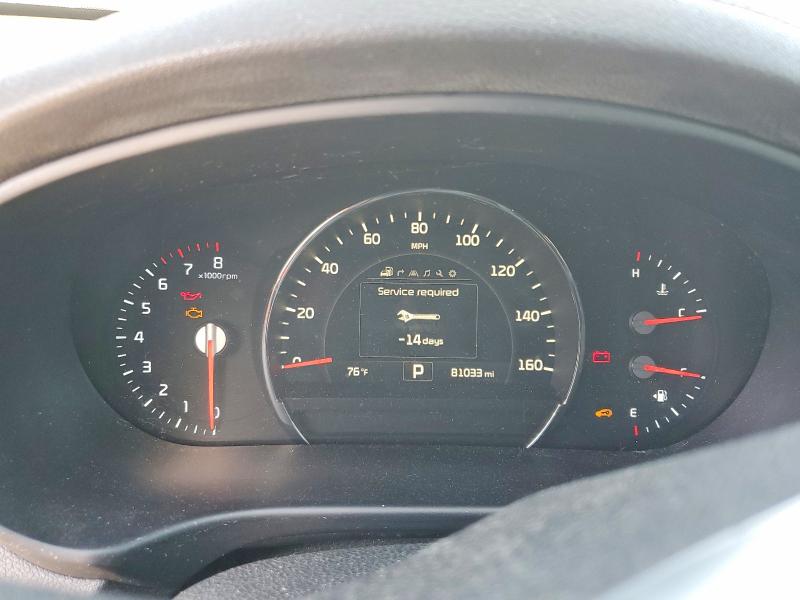 2016 Kia Sorento VIN 5XYPKDA18GG033632 COPART salvage auction — FRONT END, Oh - Cert Of Title-Salvage, sold $1,750 on 2026-07-17 (photo 9)