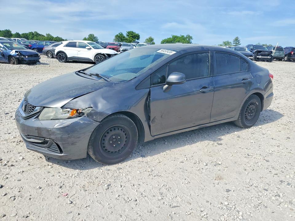 2013 Honda VIN 2HGFB2F51DH523260 COPART salvage auction — FRONT END, Ma - Cert Of Title-Reconstrctd Coll, sold $1,150 on 2026-07-22 (photo 1)