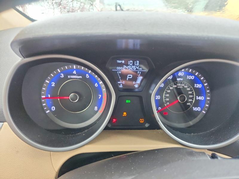 2013 Hyundai Elantra VIN KMHDH4AE6DU526834 COPART salvage auction — FRONT END, Ga - Cert Of Title-Salvage, sold $700 on 2026-07-09 (photo 9)