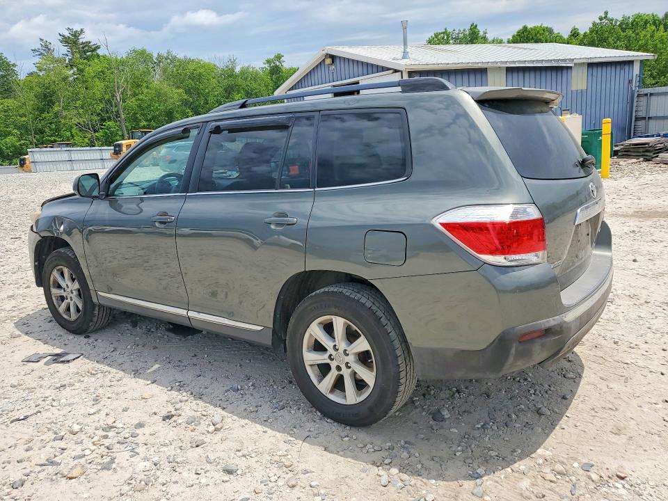2012 Toyota Highlander VIN 5TDBK3EH1CS143463 COPART salvage auction — FRONT END, Ma - Cert Of Title-Reconstrctd Coll, sold $2,800 on 2026-07-08 (photo 2)