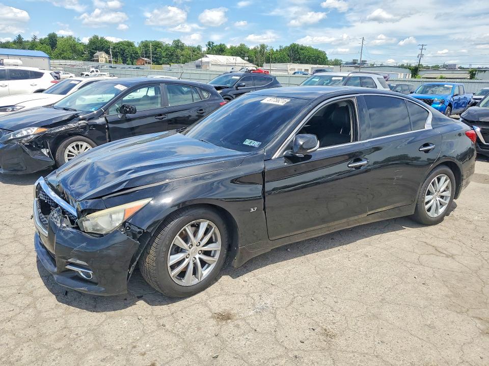 2014 Infiniti Q50 VIN JN1BV7AR3EM701070 COPART salvage auction — FRONT END, Pa - Certificate Of Salvage, sold $975 on 2026-07-07 (photo 1)