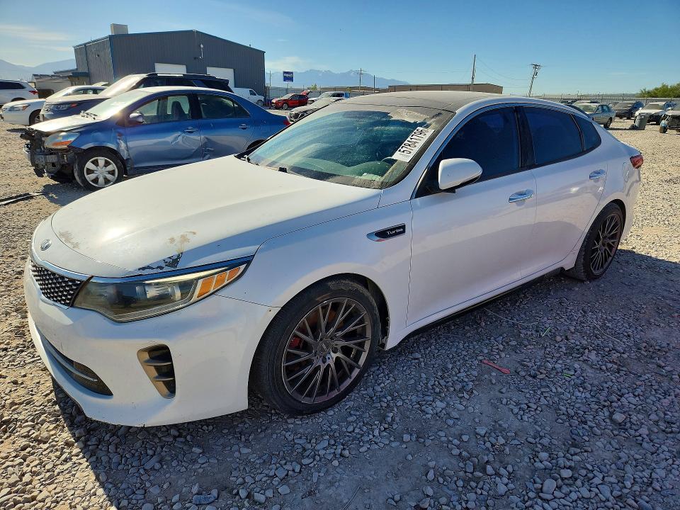 2016 Kia Optima VIN 5XXGW4L25GG024871 COPART salvage auction — FRONT END, Nm - Certificate Of Title, sold $1,700 on 2026-07-07 (photo 1)