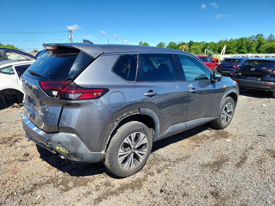 2021 Nissan Rogue VIN 5N1AT3BBXMC679626 COPART salvage auction — REAR END, NJ - CERT OF TITLE-SALVAGE (P), sold $7,400 on 2026-07-02 (photo 3)