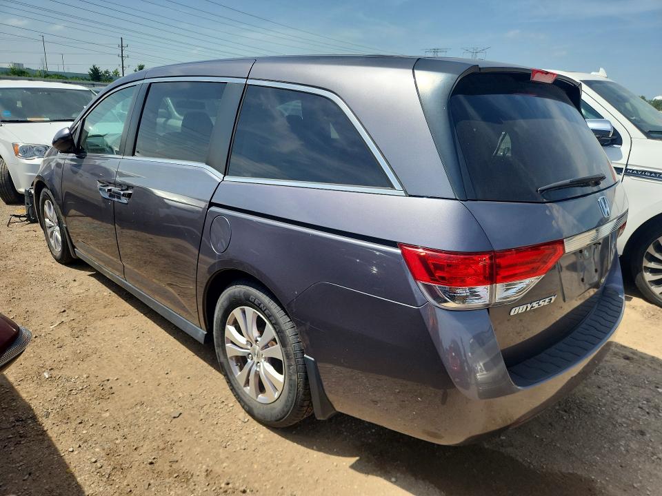 2014 Honda Odyssey VIN 5FNRL5H45EB007201 COPART salvage auction — MECHANICAL, Il - Certificate Of Title, sold $500 on 2026-07-09 (photo 2)