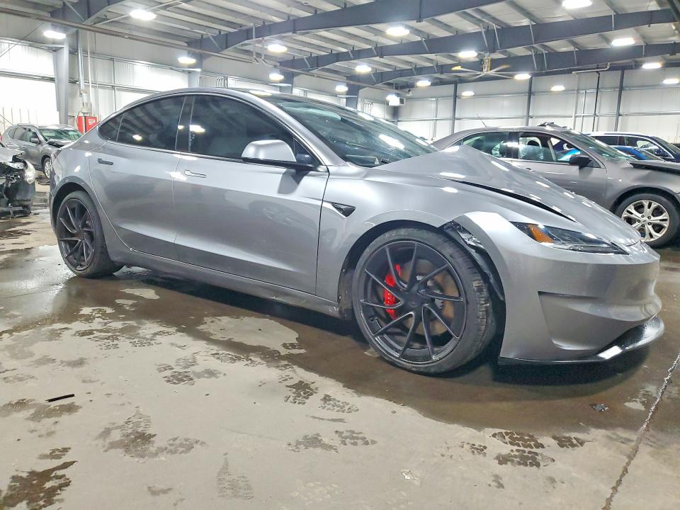 2025 Tesla Model 3 VIN 5YJ3E1ET4SF073478 COPART salvage auction — FRONT END, Mn - Cert Of Title-Salvage, sold $250 on 2026-09-08 (photo 4)
