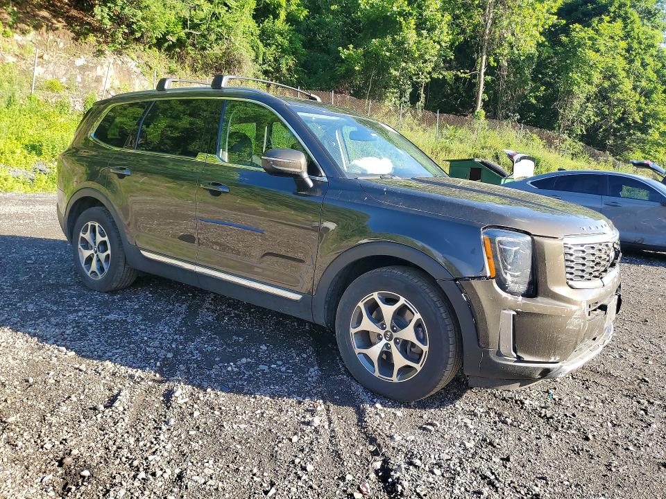 2021 Kia Telluride VIN 5XYP3DHC5MG132506 COPART salvage auction — FRONT END, NY - MV-907A SALVAGE CERTIFICATE, sold $5,200 on 2026-07-02 (photo 4)