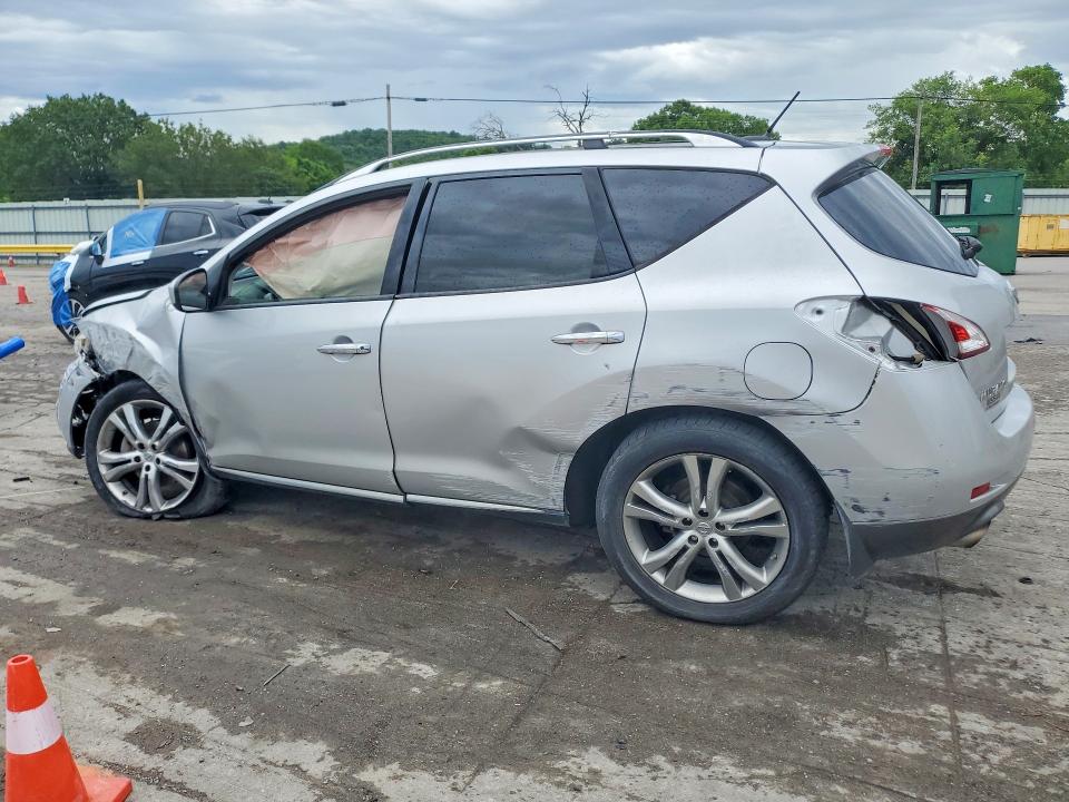 2014 Nissan Murano VIN JN8AZ1MU4EW414209 COPART salvage auction — FRONT END, Tn - Salvage Certificate, sold $450 on 2026-07-27 (photo 2)