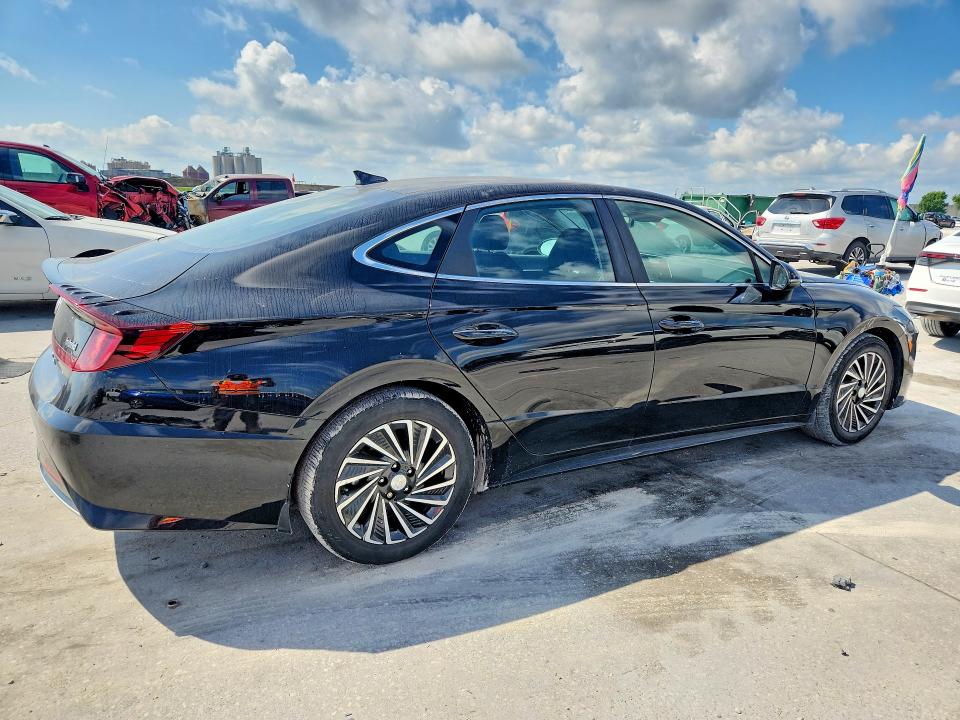 2022 Hyundai Sonata hybrid VIN KMHL34JJ0NA043253 COPART salvage auction — WATER/FLOOD, Md - Cert Of Salvage-Flood Damage, sold $7,100 on 2026-07-29 (photo 3)