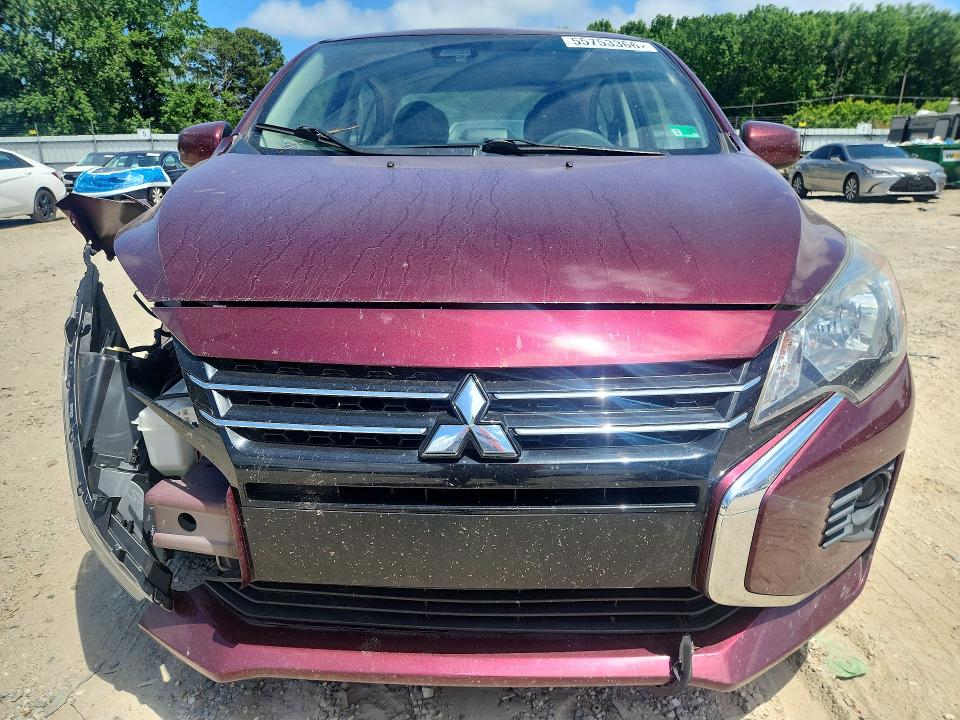 2021 Mitsubishi Mirage VIN ML32FUFJXMHF04535 COPART salvage auction — FRONT END, VA - CERT OF TITLE - SALVAGE, sold $1,550 on 2026-07-28 (photo 5)