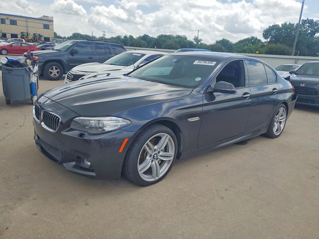 2014 BMW 5 Series VIN WBA5B3C58ED535230 COPART salvage auction — Rear End, TX - SALVAGE VEHICLE TITLE, sold $4,600 on 2026-06-25 (photo 1)