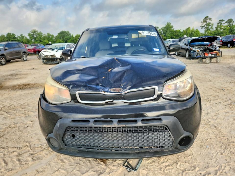 2014 Kia Soul VIN KNDJN2A26E7057027 COPART salvage auction — FRONT END, Tx - Bonded Title - Salvage, sold $900 on 2026-07-02 (photo 5)