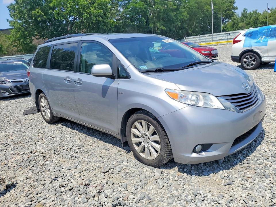 2017 Toyota Sienna VIN 5TDDZ3DCXHS181159 COPART salvage auction — MINOR DENT/SCRATCHES, Ma - Certificate Of Title, sold $5,500 on 2026-07-08 (photo 4)