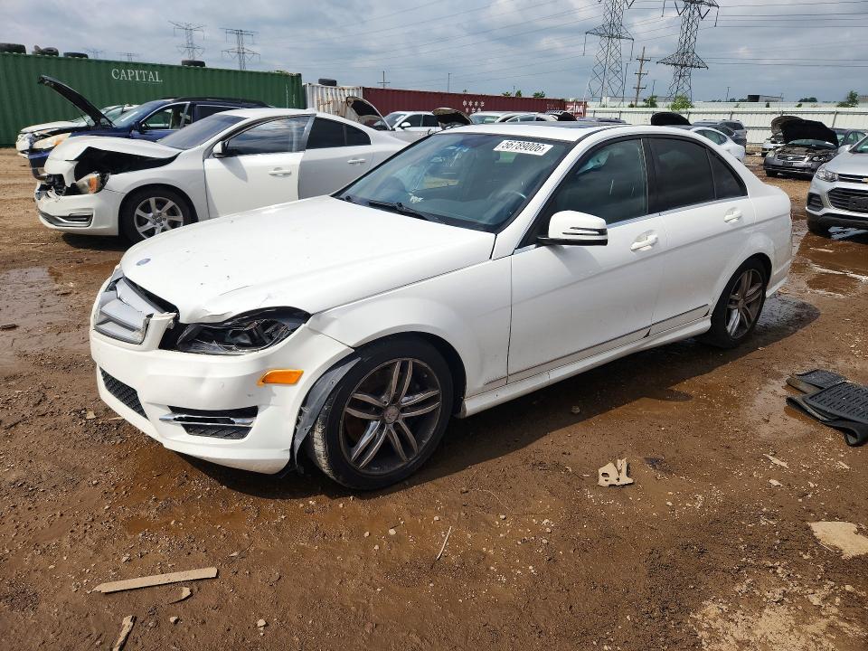 2013 Mercedes-benz C-klasse VIN WDDGF8ABXDR273403 COPART salvage auction — FRONT END, Il - Salvage Certificate, sold $1,300 on 2026-07-28 (photo 1)