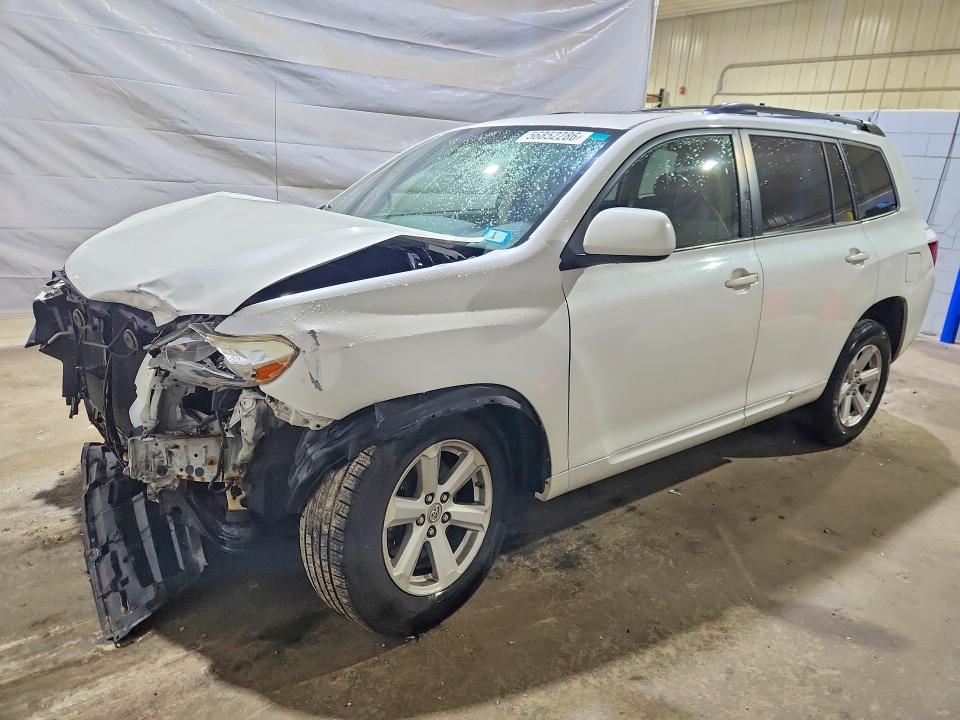 2010 Toyota Highlander VIN JTEBK3EH9A2156221 COPART salvage auction — FRONT END, Nh - Cert Of Title-Salvage, sold $100 on 2026-07-28 (photo 1)