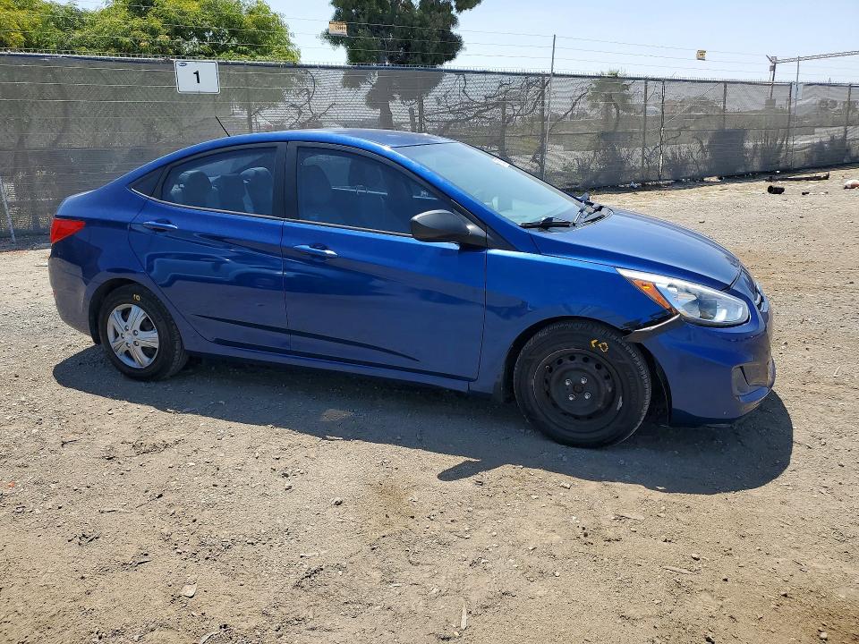 2016 Hyundai Accent VIN KMHCT4AE2GU152902 COPART salvage auction — FRONT END, Salvage Title, sold $1,150 on 2026-07-16 (photo 4)