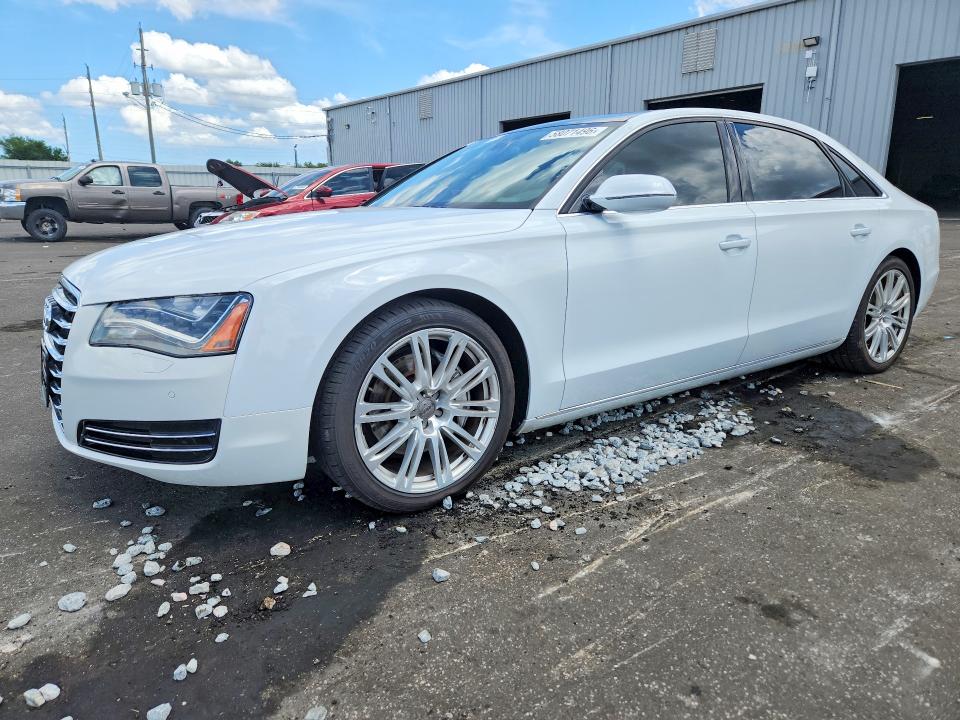 2014 Audi A8 VIN WAURGAFD0EN004589 COPART salvage auction — MINOR DENT/SCRATCHES, Ga - Certificate Of Title, sold $1,600 on 2026-07-27 (photo 1)